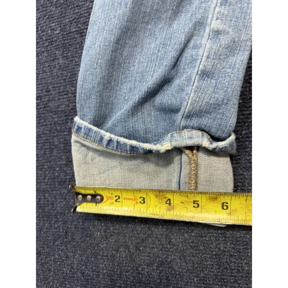 Y2K No Boundaries Cargo Capri Jeans Juniors 3 Light Wash Cuffed Stretch Denim